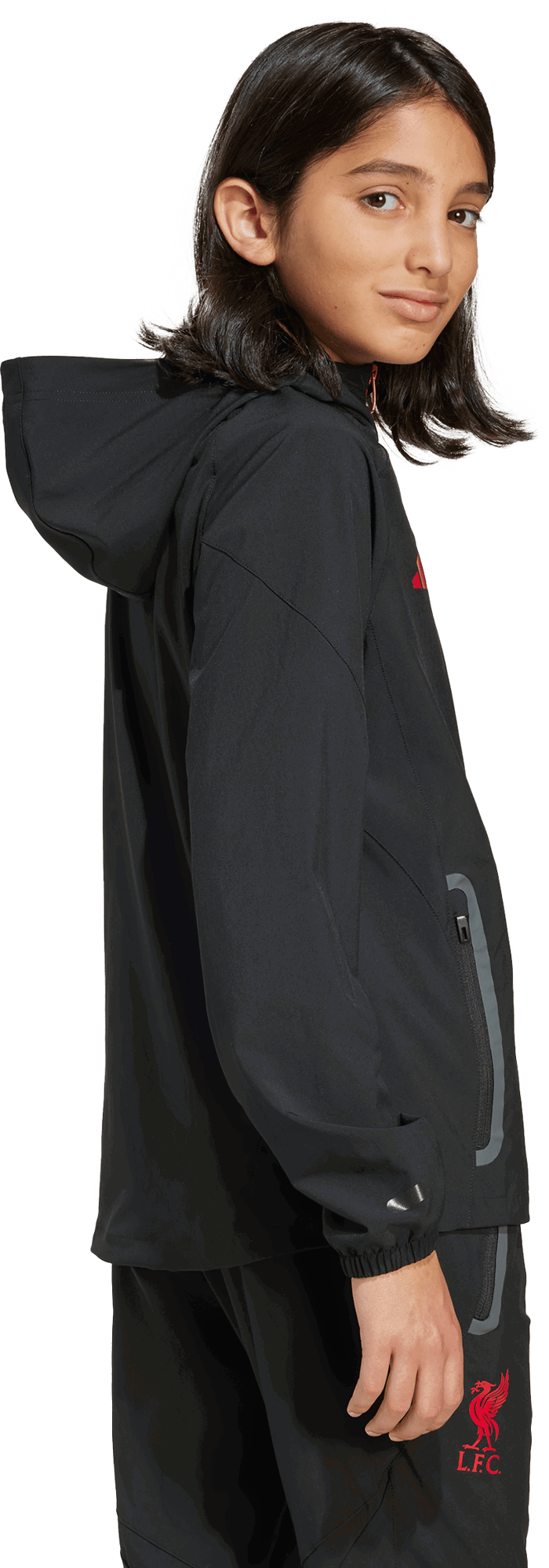 Jakke adidas Performance Liverpool Tiro 25 Competition Vis Tech Travel Jacket Sort | JZ5558, 1