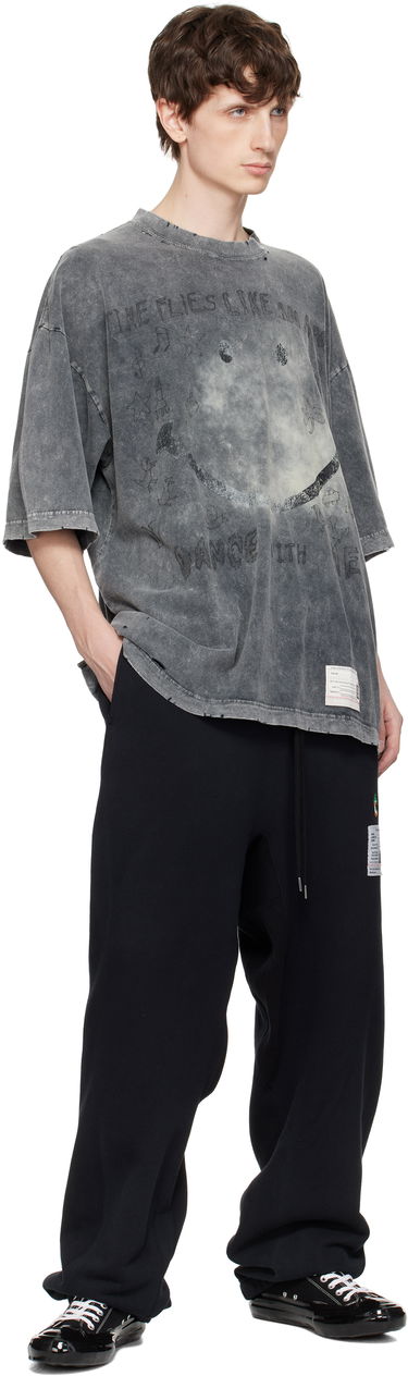 T-shirt Maison MIHARA YASUHIRO Maison MIHARA YASUHIRO Bleached Smily Face Print T-Shirt Grå | A14TS622, 3