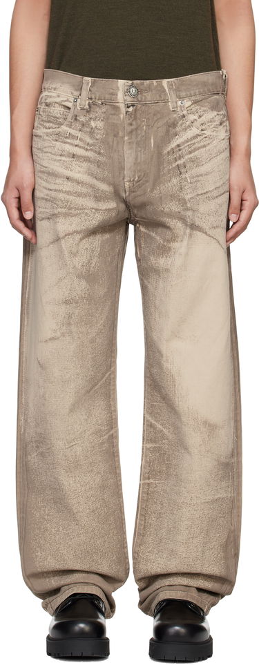 Jeans Balmain Balmain Loose-Fit Jeans Beige | EH1ML155DF57, 0