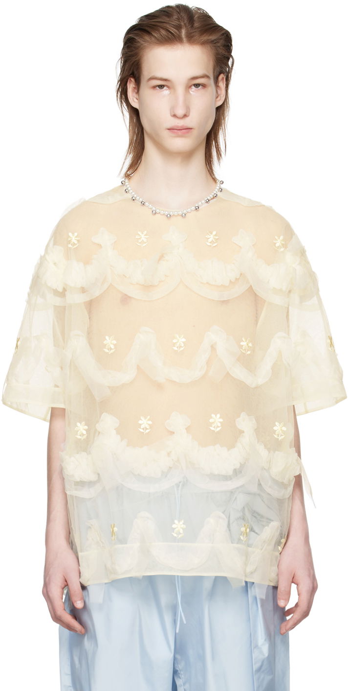 T-shirt Simone Rocha Simone Rocha Embroidered Cake T-Shirt Gul | 5151 1069, 0