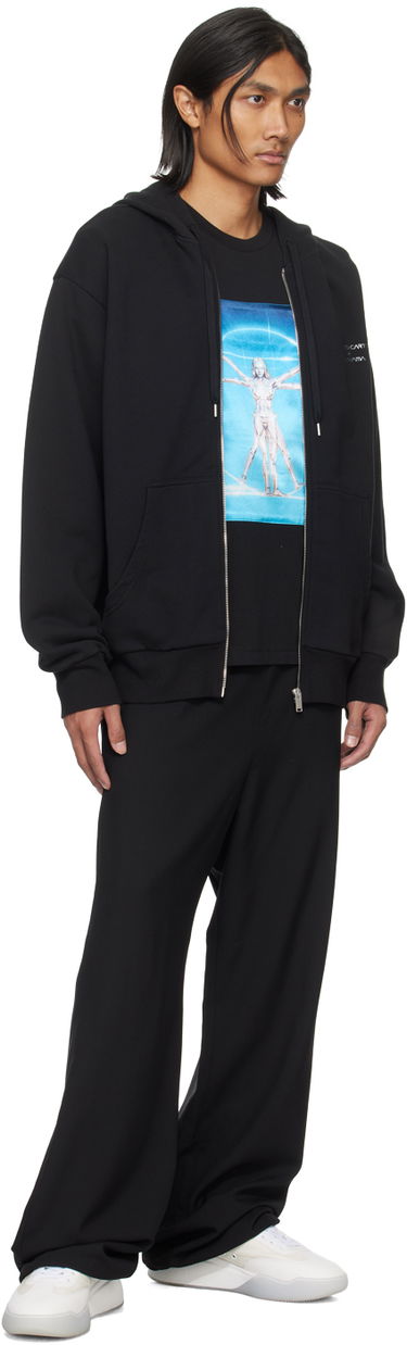 Sweatshirt Stella McCartney Robot Zip-Up Hoodie Sort | 6J02743SPY81, 3