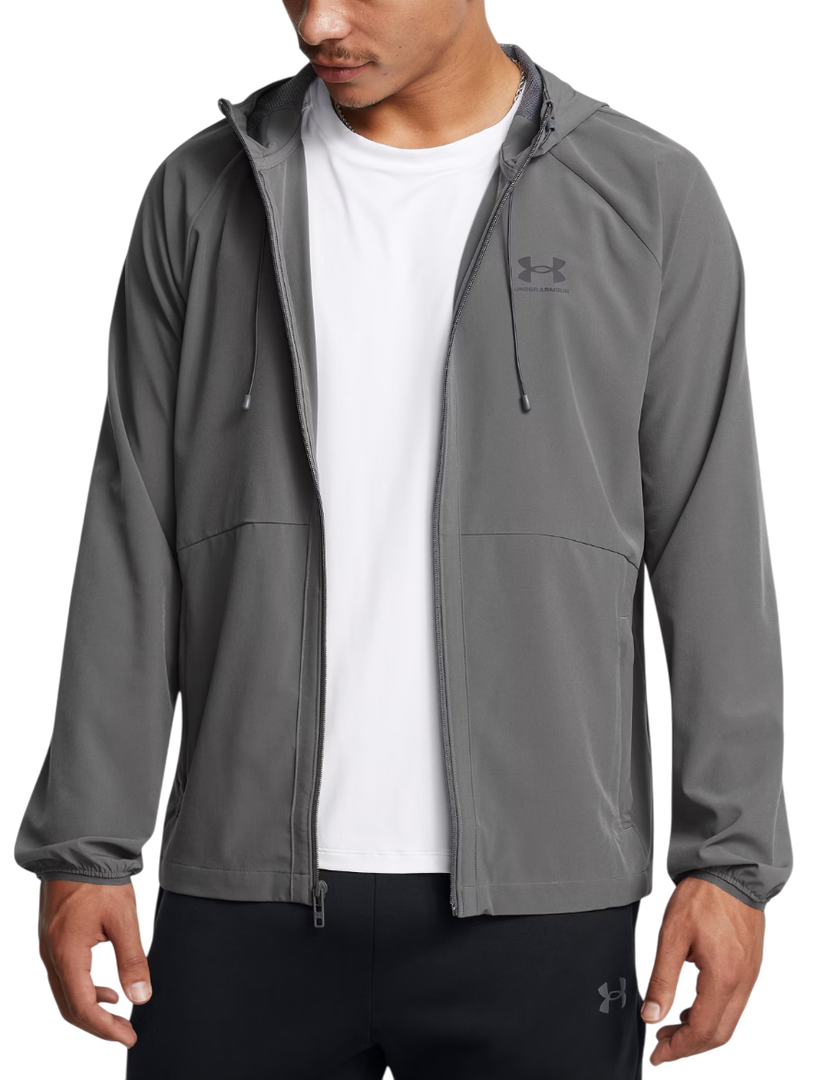 Vindjakke Under Armour UA Stretch Woven Windbreaker Jacket Grå | 6003001-025