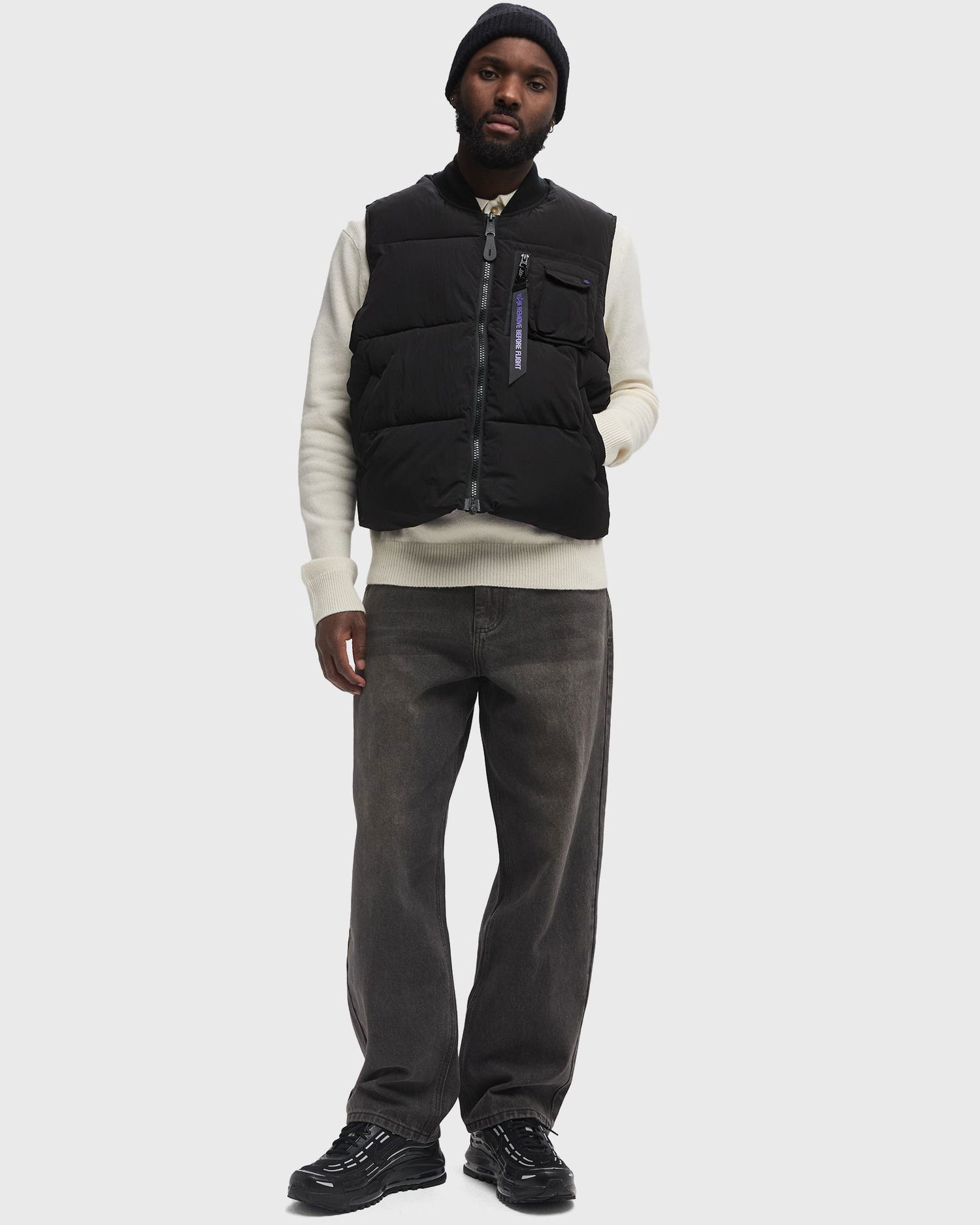 Vest Alpha Industries MA-1 Black Puffer Vest Sort | 148138UV-03, 1