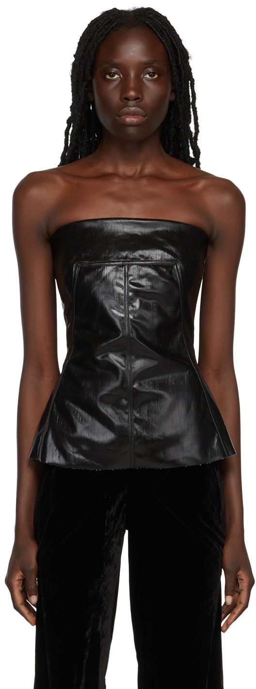Tanktop Rick Owens Rick Owens Bustier Top Sort | RP02B6127 SLQ