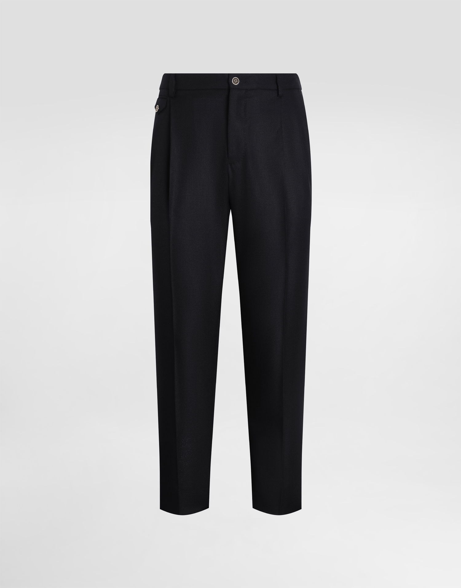 Bukser Dolce & Gabbana Dolce & Gabbana Double-Dart Wool Cropped Trousers Mørkeblå | GV4EETFM2GUN0000, 0
