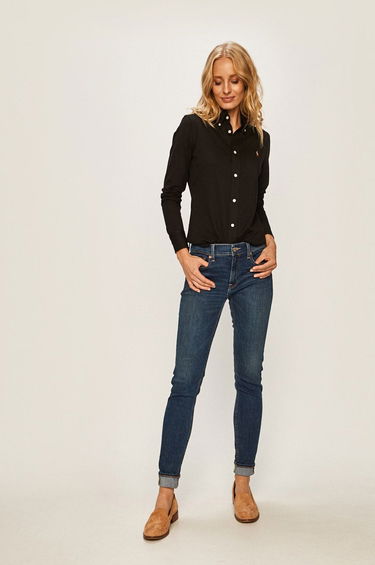 Skjorte Polo by Ralph Lauren Polo Ralph Lauren Regular Fit Classic Collar Shirt Sort | 211664427010, 2