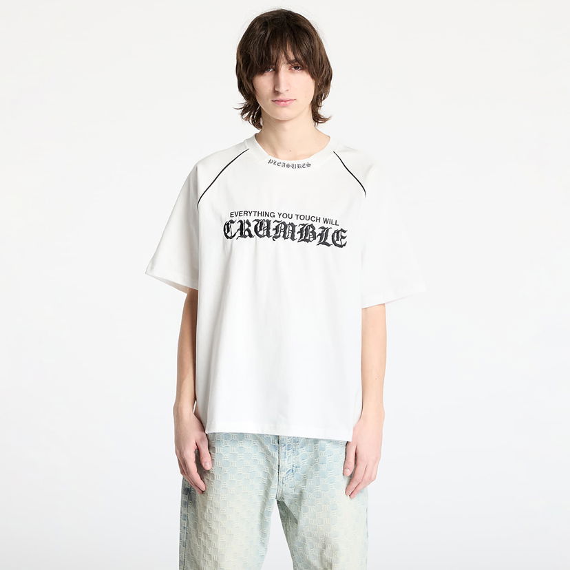T-shirt Pleasures PLEASURES Crumble Heavyweight Raglan T-Shirt Hvid | P25SP026 WHITE