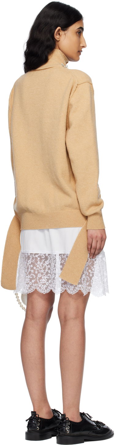 Kjole Simone Rocha Simone Rocha Embellished Window Zip Cardigan Beige | LMK4BW 0660, 2