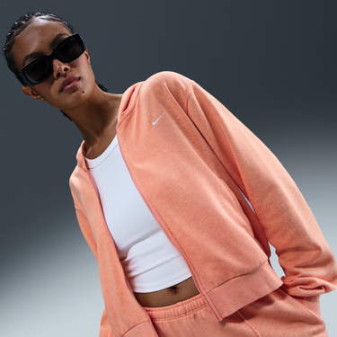 Sweatshirt Nike Nike Sportswear Chill Terry Full-Zip Hoodie Orange | FN2415-844, 3