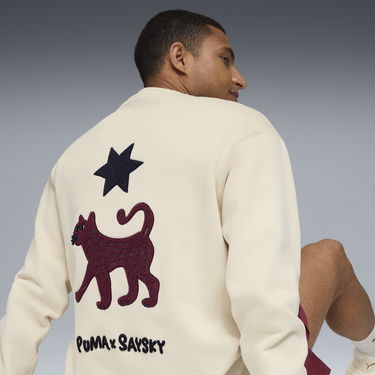 Sweatshirt Puma PUMA x SAYSKY Crewneck Sweatshirt Beige | 527557_87, 2