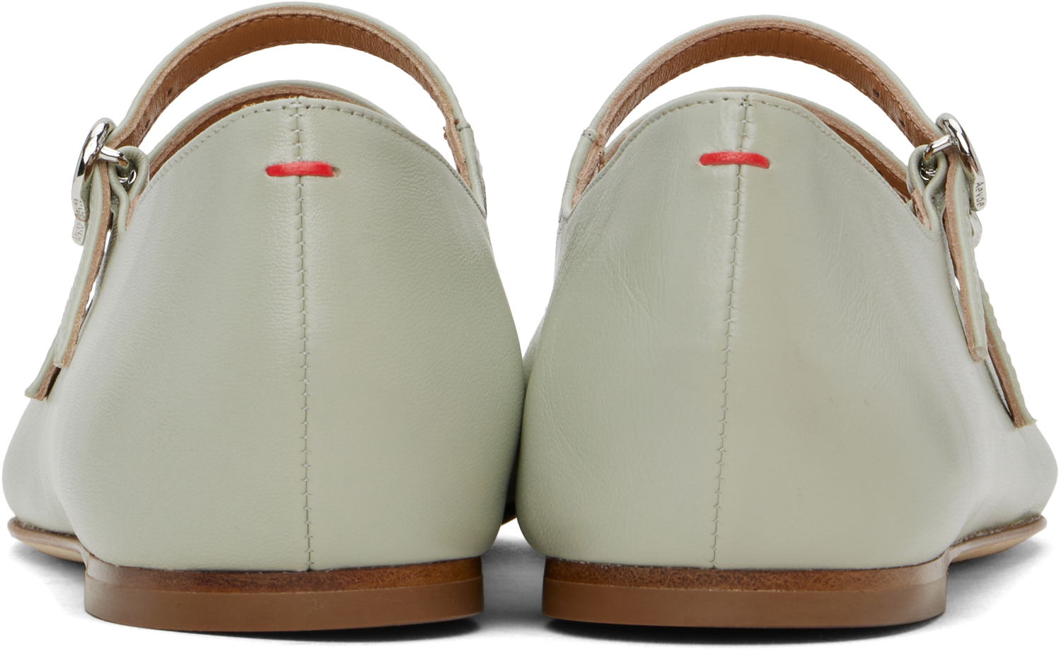 Skopleje Aeyde Aeyde Franny Double Buckle Ballerina Flats Grøn | A11-FL-VALS08FL148-SS25-1017-007, 1