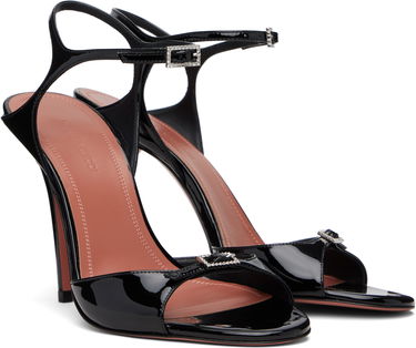 Tilbehør Amina Muaddi Amina Muaddi Adut Heeled Sandals Sort | ADUT SANDAL, 3