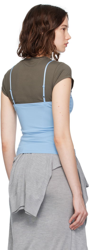 Tanktop Acne Studios Acne Studios Layered T-Shirt with Lace Trim Blå | AL0458-, 2