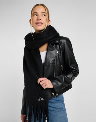 Tørklæde Lee Lee Tassel Scarf Sort | 112372703, 0