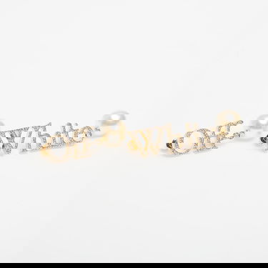 Øreringe Off-White Off-White Logo Earrings with Pearls and Rhinestones Metalisk | OWOD298C99MET0017601, 0