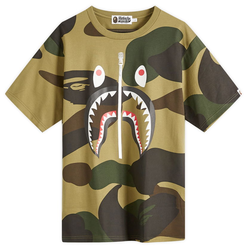 T-shirt BAPE A Bathing Ape Giant 1St Camo Shark T-Shirt, Large Grøn | 001CSL301011M-GRN