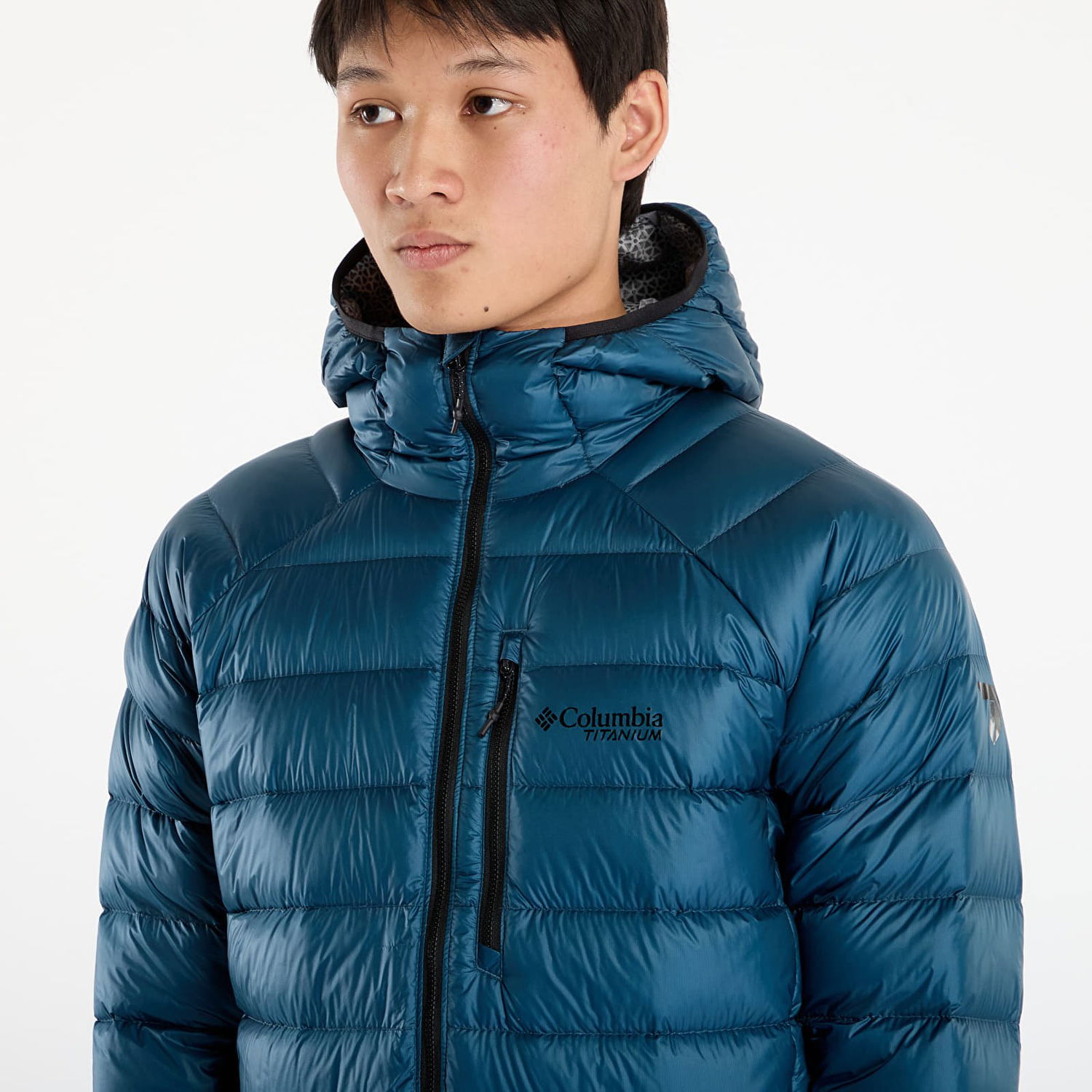 Puffer jakke Columbia Arctic Crest™ Down Hooded Jacket Turkis | 2088774429, 1