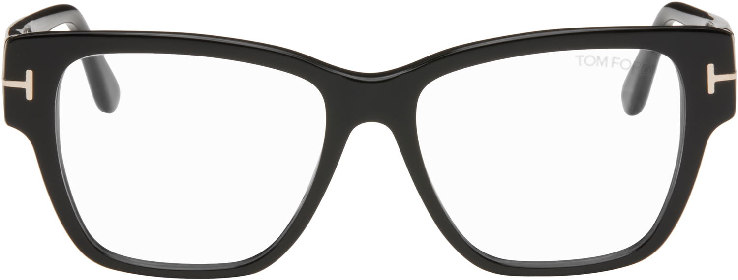 Solbriller Tom Ford Tom Ford Blue Block Square Glasses Sort | FT5745-B_54001, 0