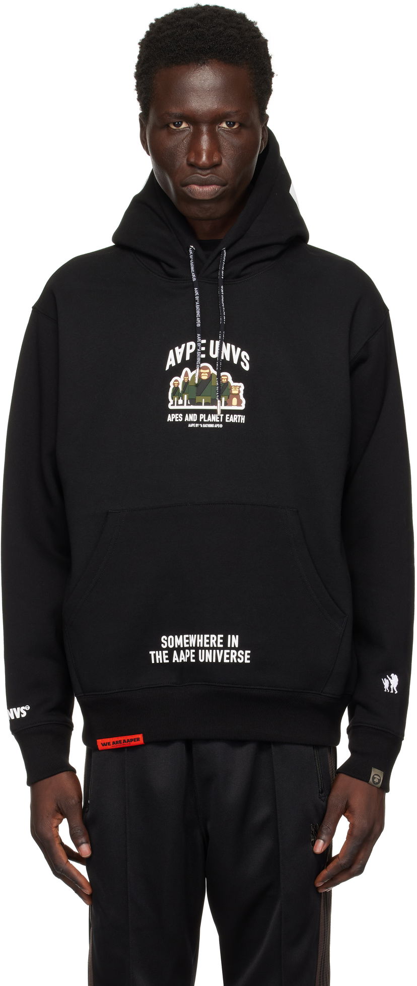 Sweatshirt AAPE by A Bathing Ape AAPE by A Bathing Ape 'AAPER' Pullover Hoodie Sort | AAPSWMB378XXNBKX