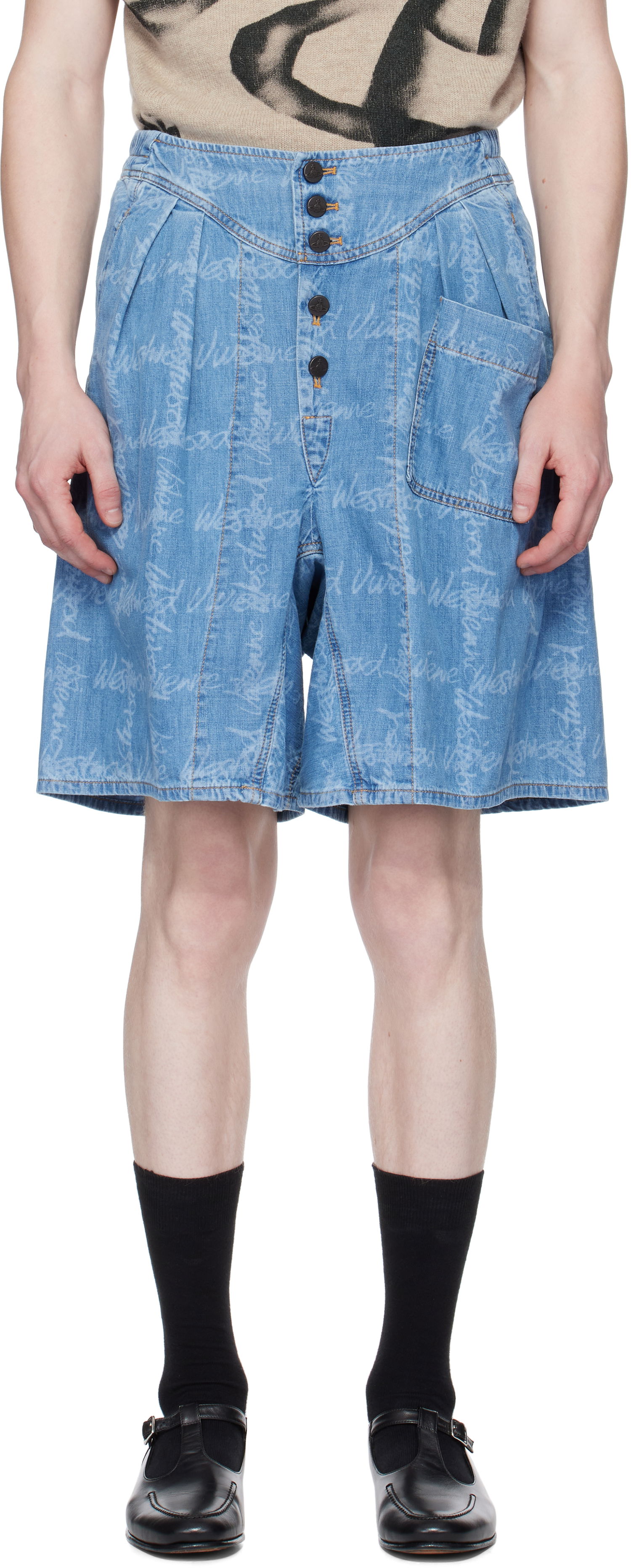 Shorts Vivienne Westwood Vivienne Westwood Romario Bermuda Shorts Blå | 39060002-W014J-, 0