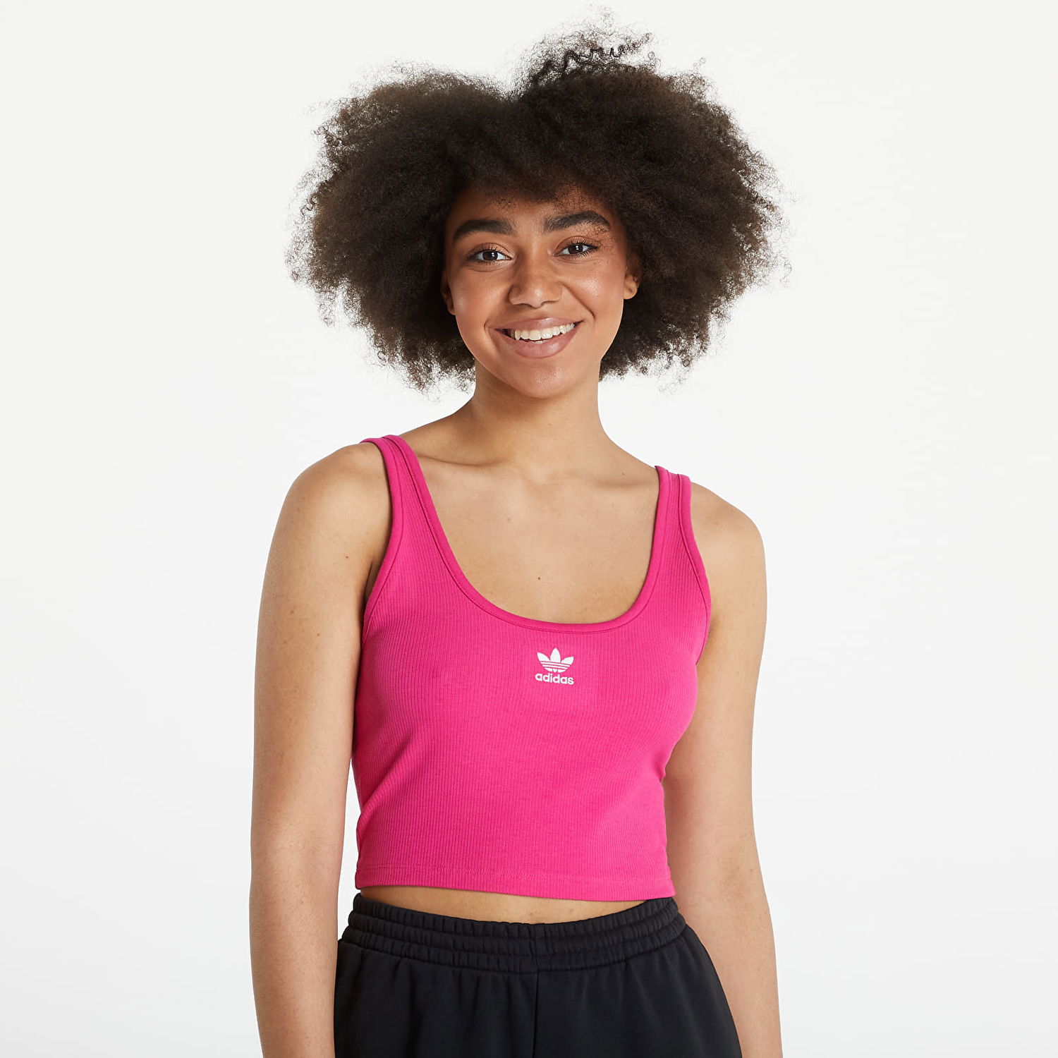 Tanktop adidas Originals Adicolor Essential Rib Tank Top Lyserød | HG6164, 1
