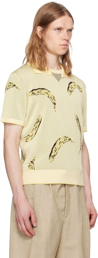 Polo skjorte Jacquemus Jacquemus La Croisière 'The Marino' Knit Polo Gul | 25E255KN529-2025, 1