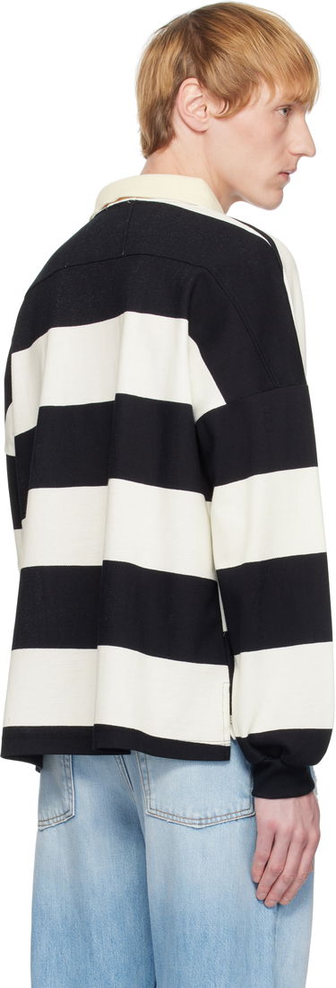 Polo skjorte Rhude Rhude Striped Piqué Polo Sort | RHSS25PO03012, 2