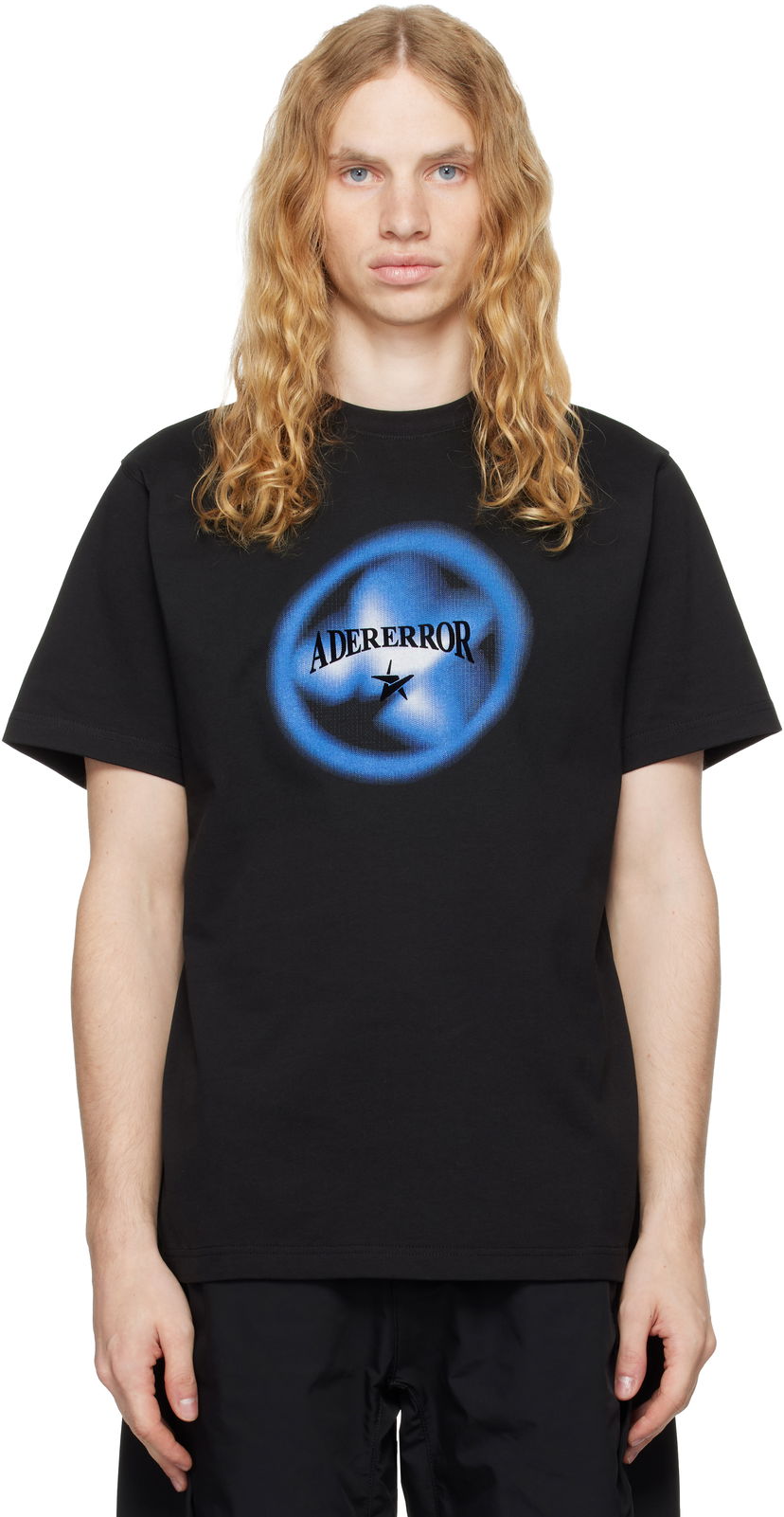 T-shirt ADER ERROR Black Graphic T-Shirt Sort | BN01FWTS0110BK