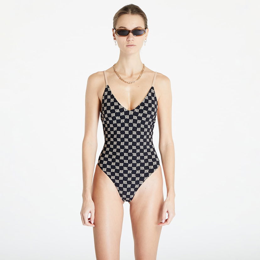 Badetøj MISBHV Monogram Signature One Piece Swimsuit Sort | 121EX10