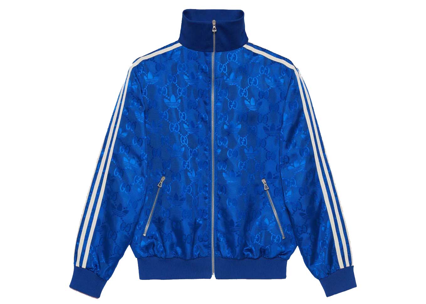 Jakke Gucci adidas x GG Trefoil Jacquard Jacket Blå | 705756 ZAJFW 4153, 0