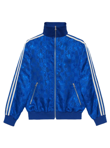 Jakke Gucci adidas x GG Trefoil Jacquard Jacket Blå | 705756 ZAJFW 4153