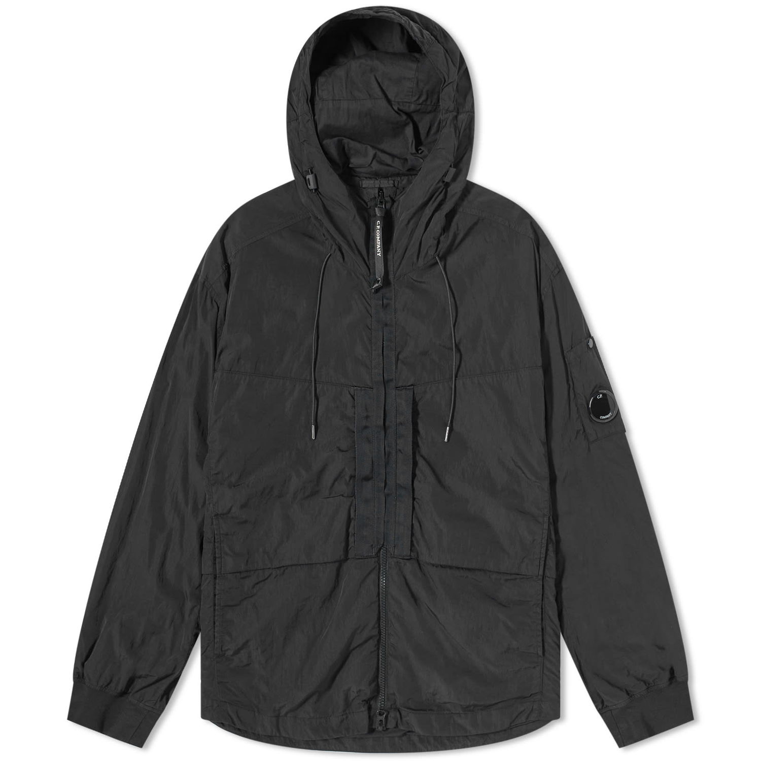 Skjorte C.P. Company Chrome-R Hooded Overshirt Sort | 15CMOS024A-005904G-999, 0