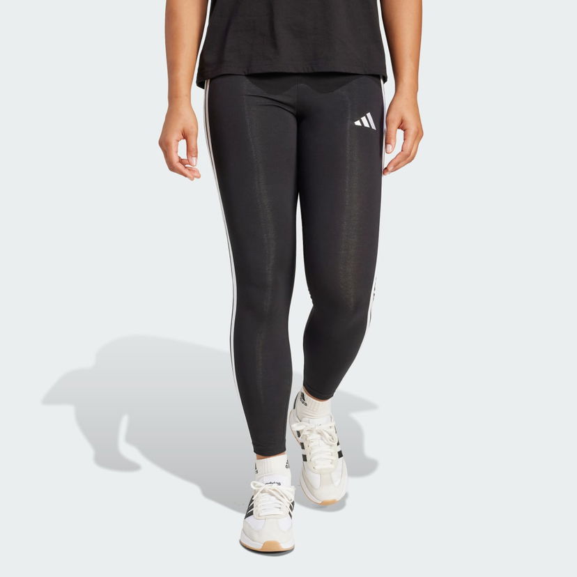 Leggings adidas Performance 3-Stripes Cotton Leggings Sort | JE0072