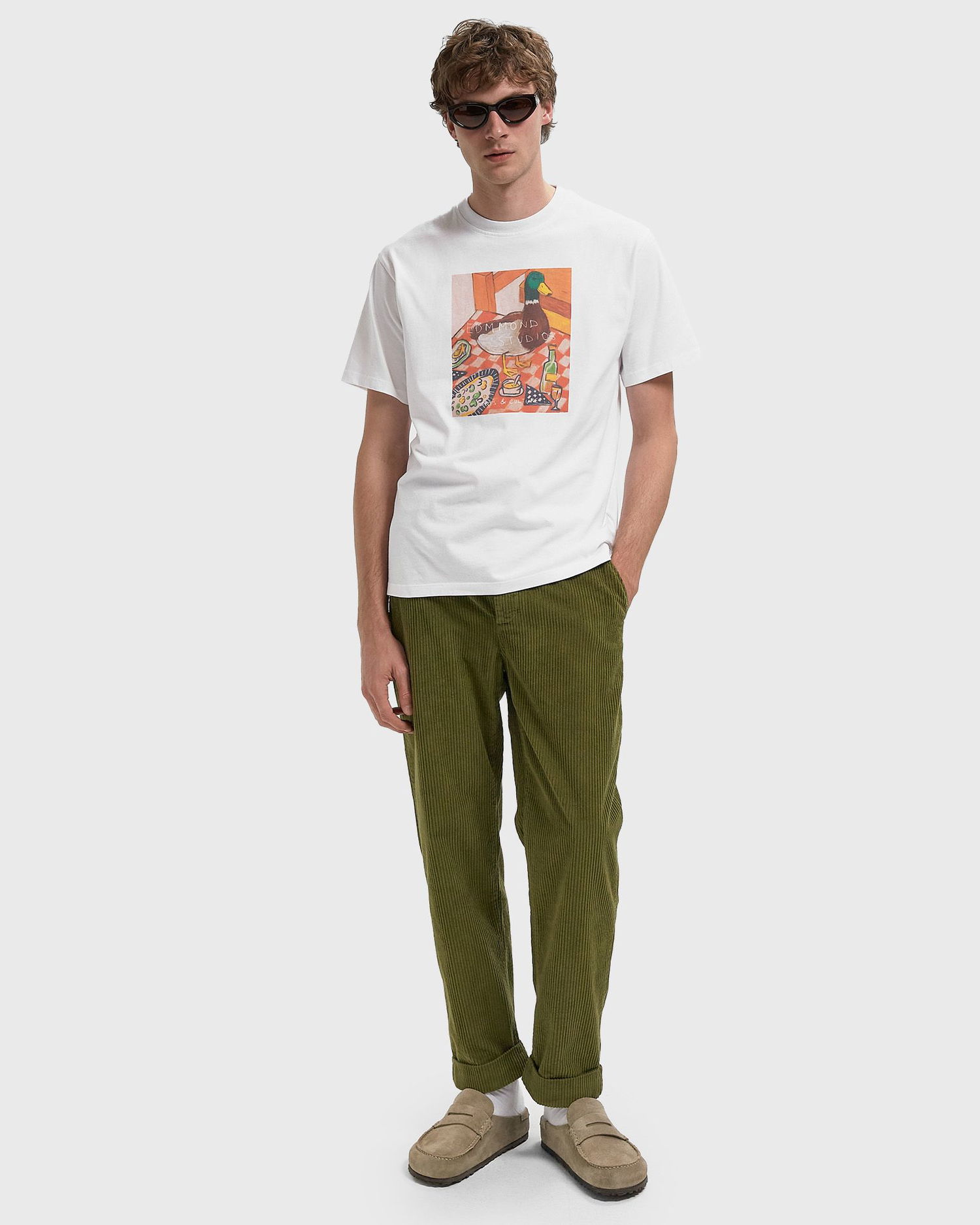 T-shirt Edmmond Studios Duck at Dinner T-Shirt Hvid | 325-30-09000, 1