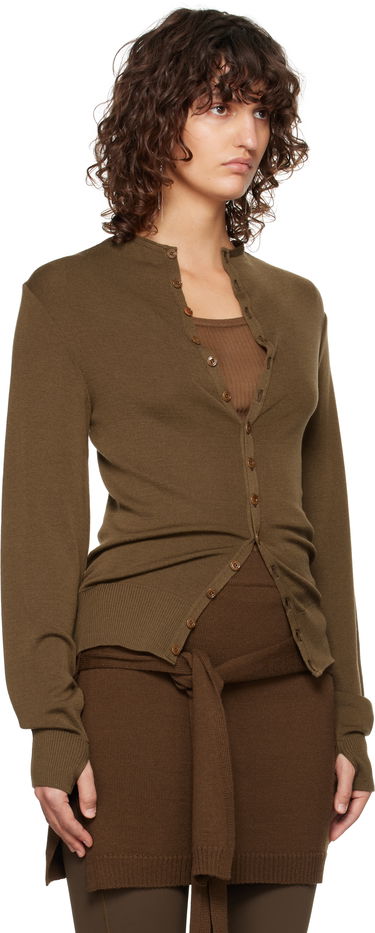 Sweater LEMAIRE Lemaire Fitted Seamless Cardigan Blå | TO1277 LK1032, 4