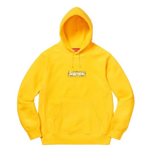 Sweatshirt Supreme Supreme Bandana Box Logo Hoodie Gul | SUP-FW19-10826