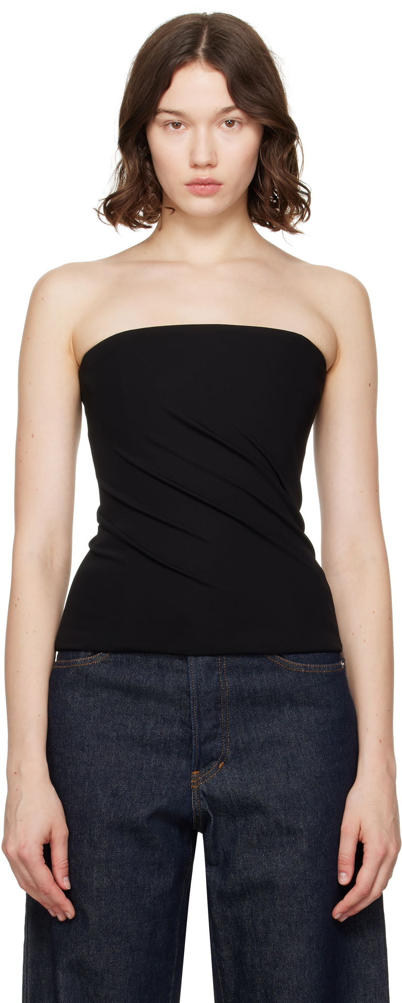 Tanktop Versace Versace Strapless Twisted Top Sort | 1020826_1A14475