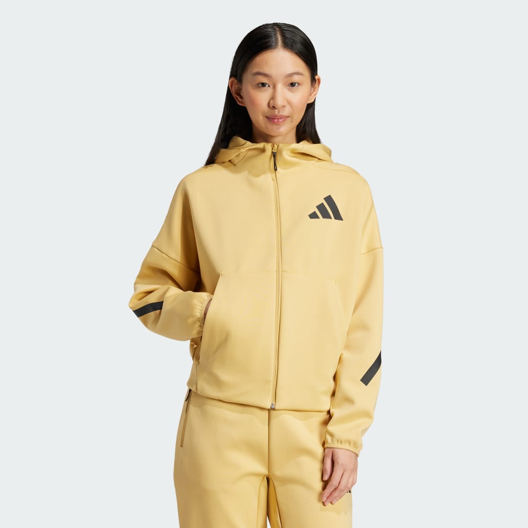 Sweatshirt adidas Performance Z.N.E. Full-Zip Hoodie Gul | JE7859, 0