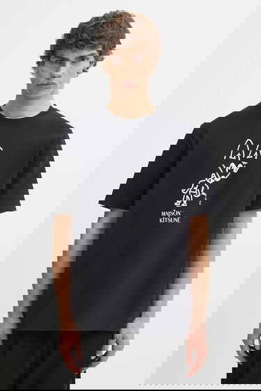 T-shirt MAISON KITSUNÉ Party Fox Comfort Graphic T-Shirt Sort | PM00116KJ7025, 0