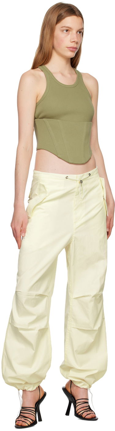 Cargo bukser Dion Lee Parachute Trousers with Drawstring Waist Beige | C2100R23, 3