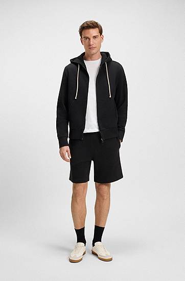 Shorts BOSS BECKHAM x BOSS Oversized-Fit Cotton Terry Shorts Sort | 50549262, 1