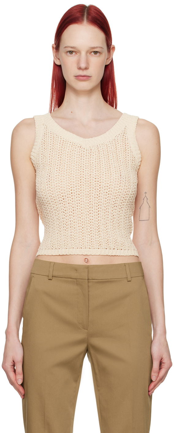 Sweater Max Mara Max Mara Women's Arrigo Knitted Tank Top Beige | 2411361032600, 0