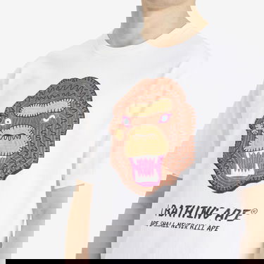 T-shirt BAPE A Bathing Ape Embroidery Souvenir Logo T-Shirt, Size Large Hvid | 001TEL301049M-WHT, 5
