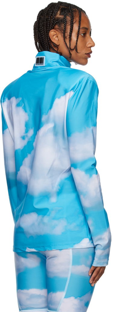Sweater VETEMENTS VTMNTS Turtleneck Clouds Print Blå | VL14TO300S, 2