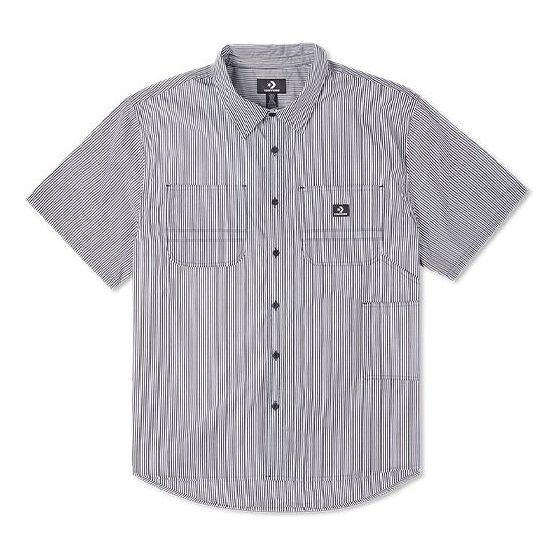 Skjorte Converse Striped Carpenter Woven Button Down Shirt Blå | 10023411-A02