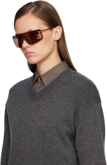Solbriller FENDI 'FF' Squared Sunglasses Brun | FE40168UW0032G 192337229985, 3
