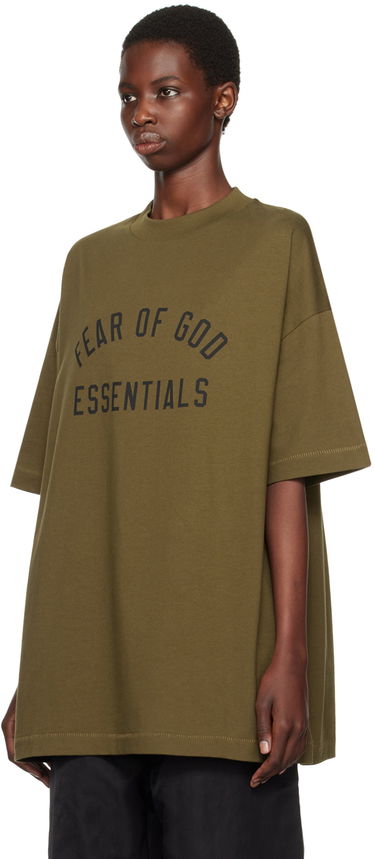 T-shirt Fear of God Fear of God Essentials Crewneck T-Shirt Grøn | 125BT244194F, 3