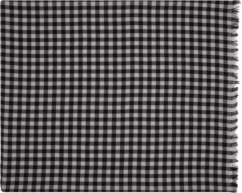 Tørklæde Rick Owens Rick Owens Concordians Mini Plaid Scarf Sort | RU02E1464 SCARMP