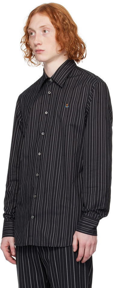 Skjorte Vivienne Westwood Vivienne Westwood Pinstripe Button-Down Shirt Sort | 2401000J-W0126-, 3