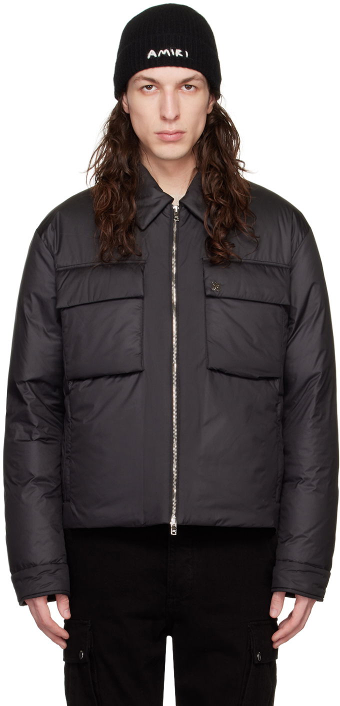 Puffer jakke AMIRI Front Zip Down Jacket Sort | PS23MOS029-001, 0